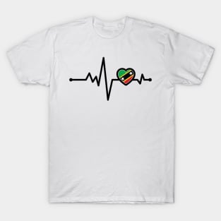 St Kitts and Nevis Heart Monitor T-Shirt